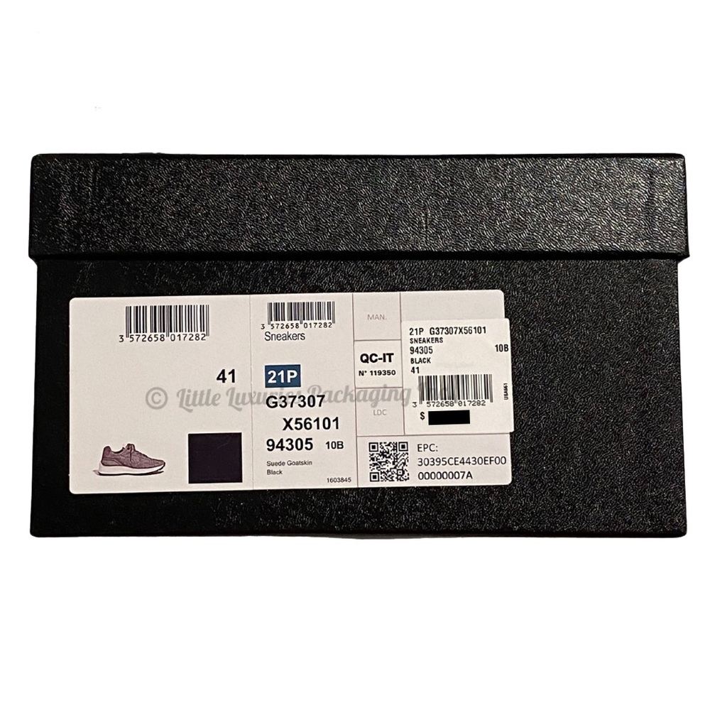 Authentic Chanel Women's Black/Black Knit Fabric Suede Calfskin CC Logo Sneakers - Picture 14 of 14